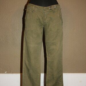 DIESEL OLIVE GREEN STRAIGHT LEG LOW RISE CHINO PANTS - 26 XS